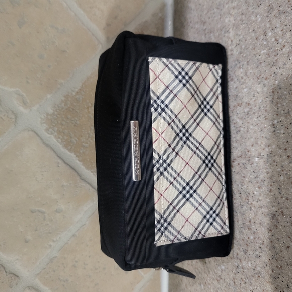 Burberry Black and Tan Cosmetic Bag with Classic Design - Picture 1 of 7